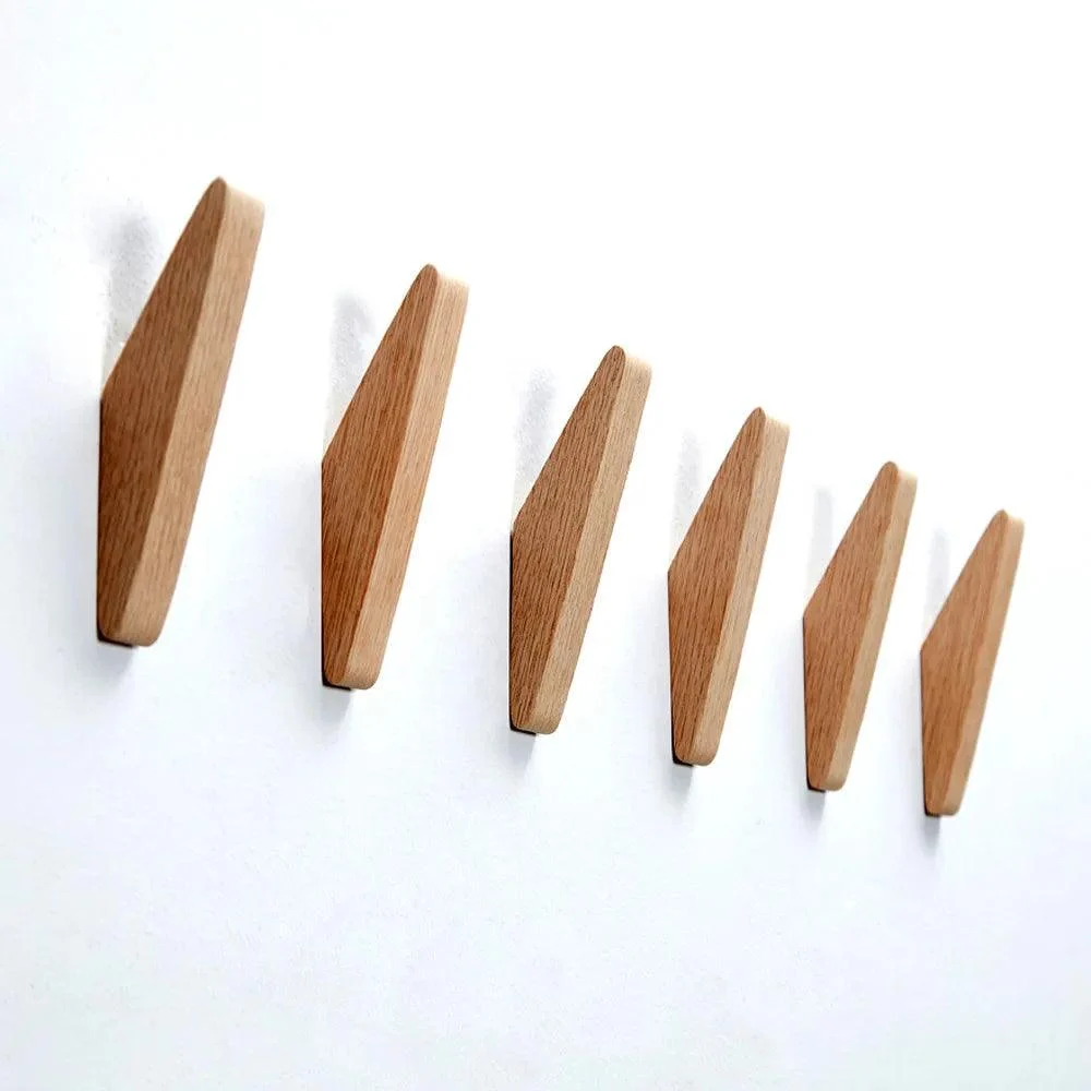 Angular Solid Wooden Wall Hanger -