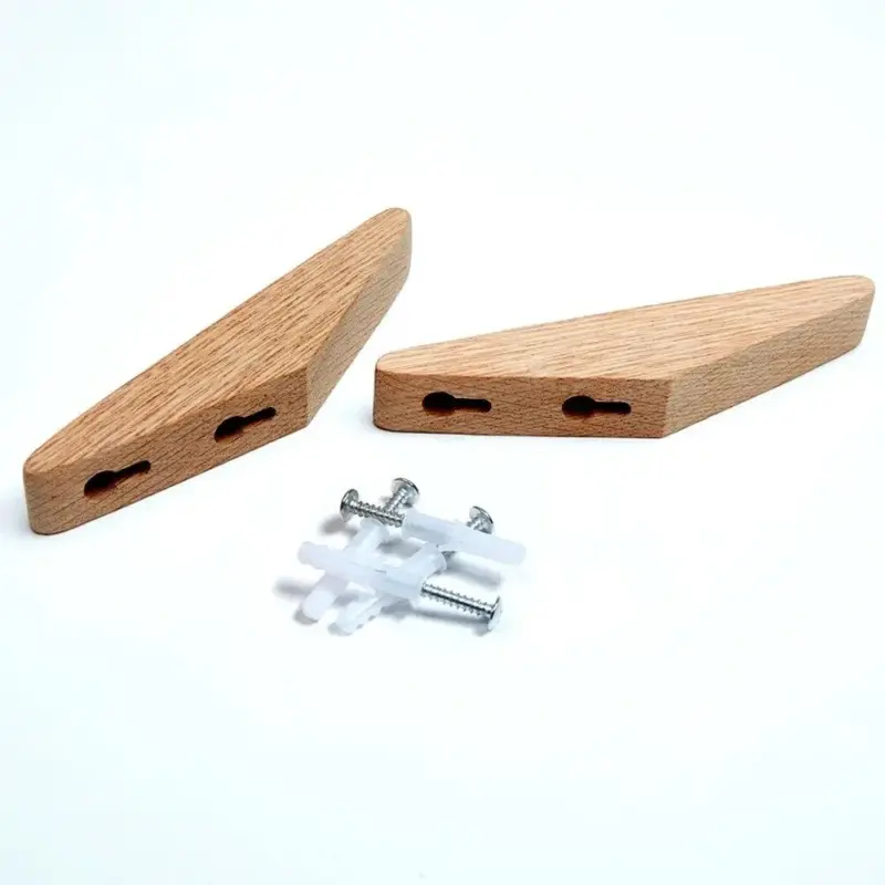 Angular Solid Wooden Wall Hanger