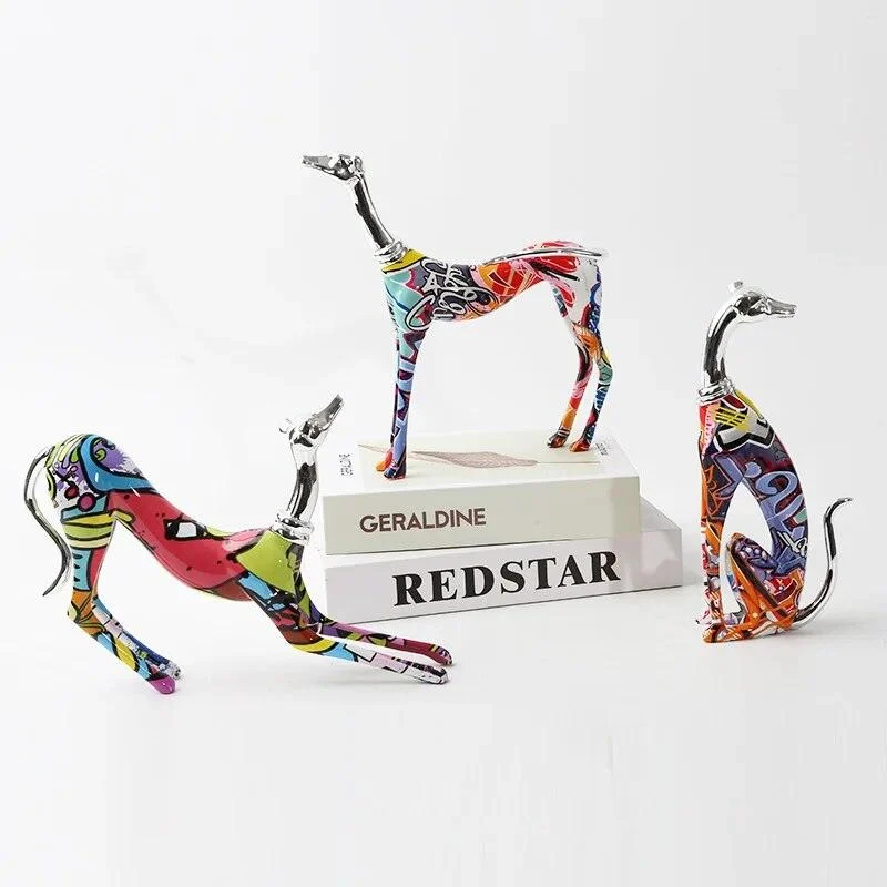 Animal Dog Doberman European Sculptures and Statues Ornaments Modern Resin Crafts -