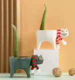 Animated Cat Ceramic Vase tag1