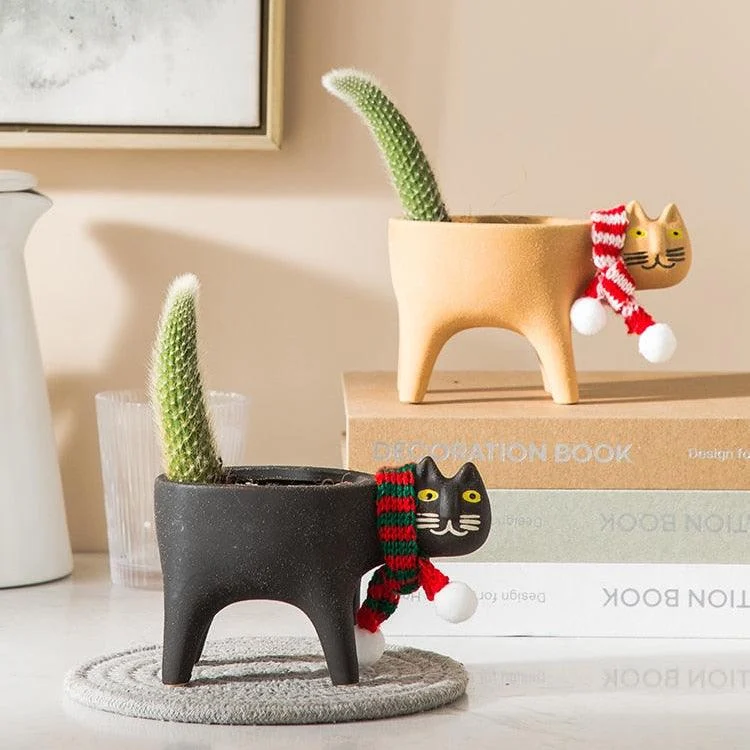 Animated Cat Ceramic Vase -  - #tag1#