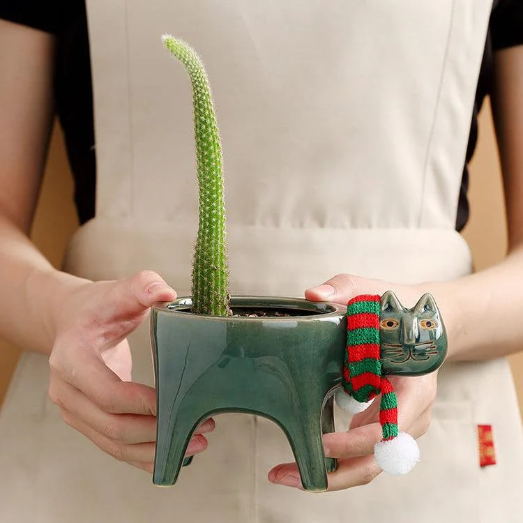 Animated Cat Ceramic Vase -  - #tag1#