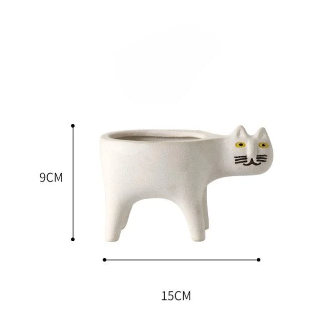 Animated Cat Ceramic Vase -  - #tag1#