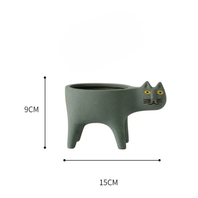 Animated Cat Ceramic Vase -  - #tag1#