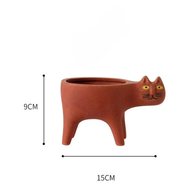 Animated Cat Ceramic Vase -  - #tag1#