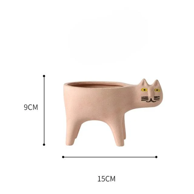 Animated Cat Ceramic Vase -  - #tag1#