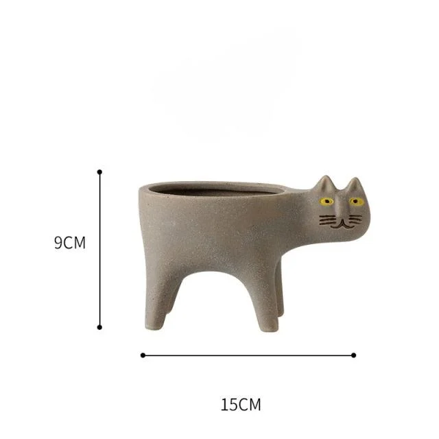 Animated Cat Ceramic Vase -  - #tag1#