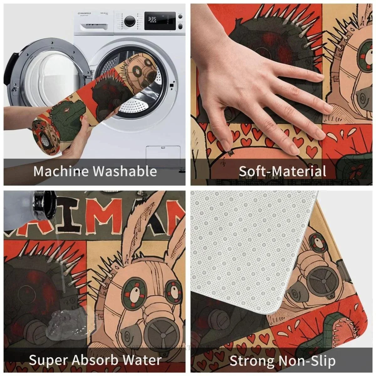 Anime Anti-Slip Doormat: Home Décor -