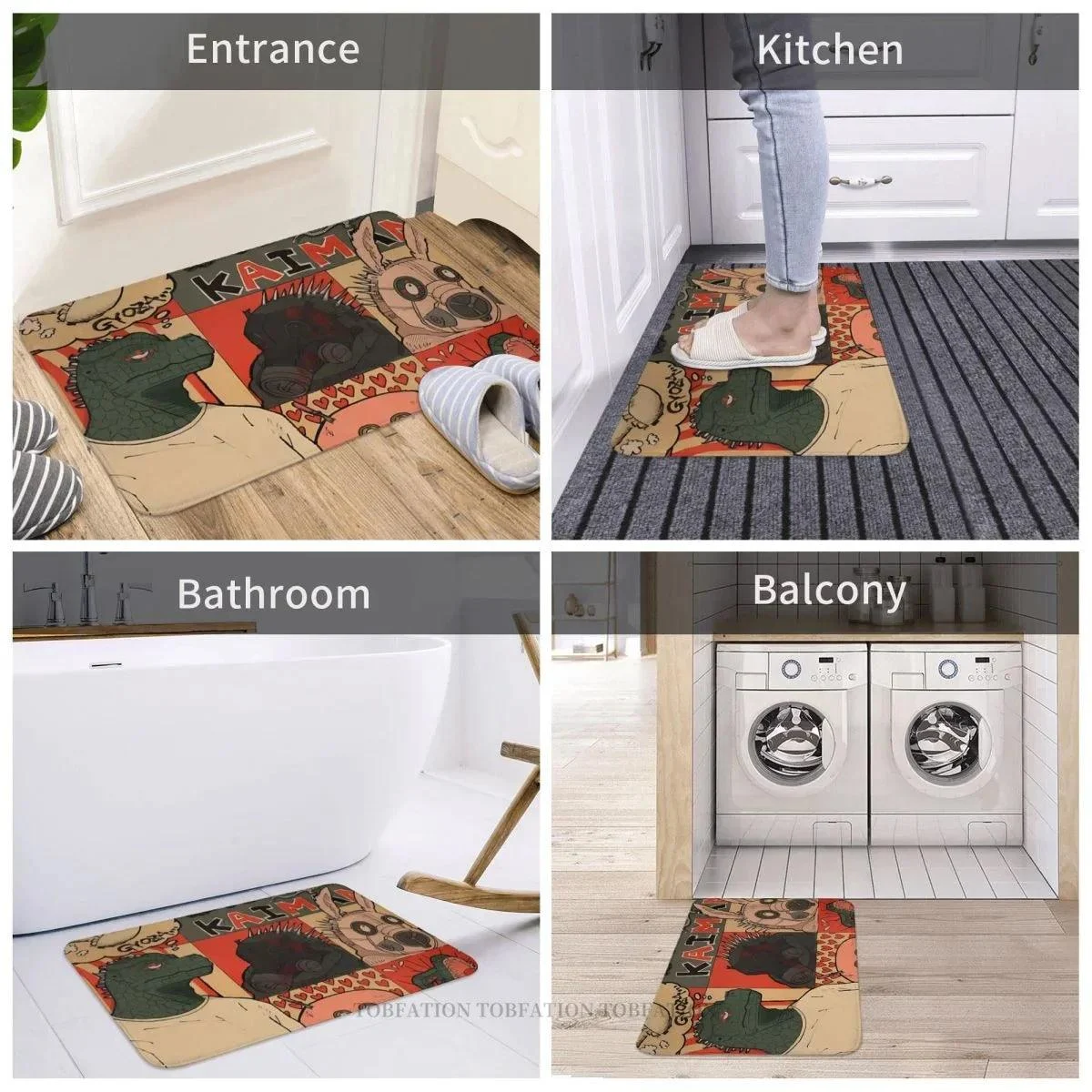 Anime Anti-Slip Doormat: Home Décor -
