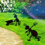 Ant garden decoration Working metal ant tag1