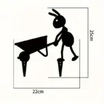 Ant garden decoration Working metal ant tag1