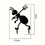 Ant garden decoration Working metal ant tag1