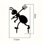 Ant garden decoration Working metal ant tag1