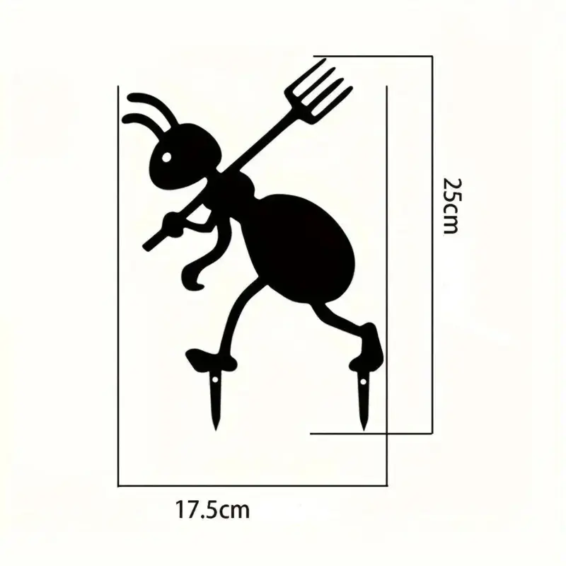 Ant garden decoration Working metal ant tag1