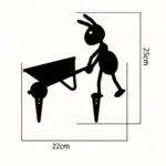 Ant garden decoration Working metal ant tag1