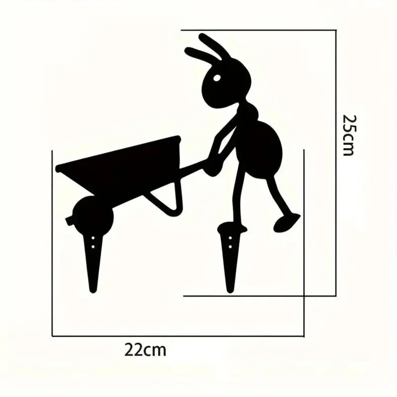 Ant garden decoration Working metal ant tag1