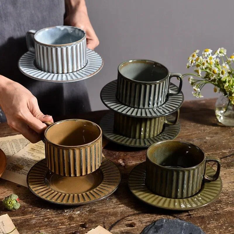 Anthia Retro Ceramic Coffee Mug Set -  - #tag1#