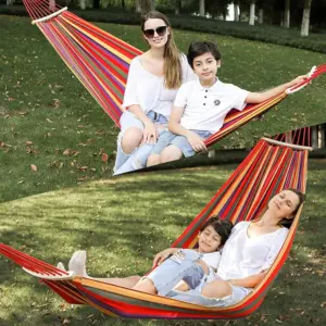 Anti-Rollover Garden Hammock for 2 Persons