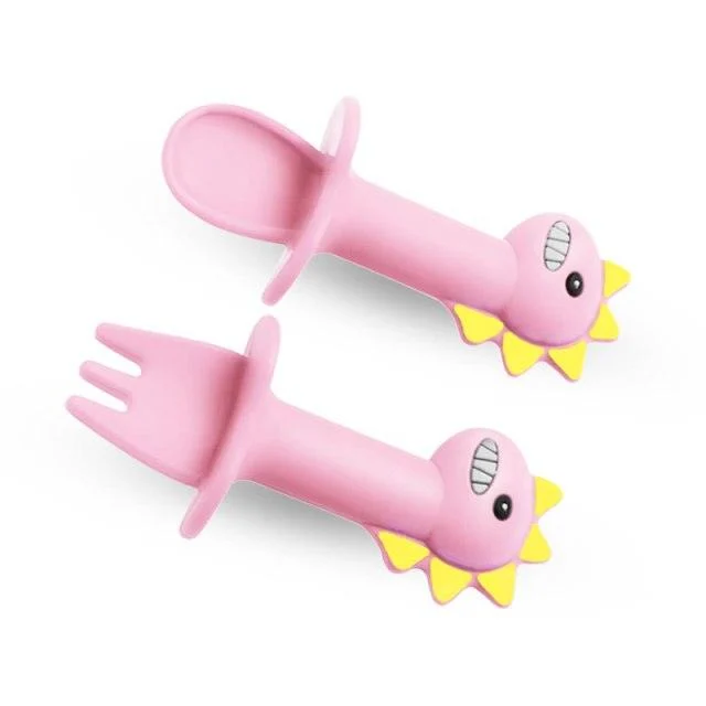 Anti-Slip Dinosaur Fork & Spoon Set -  - #tag1#