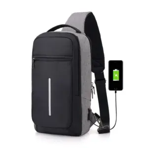 Anti-Theft USB Charging Chest Crossbody Bag