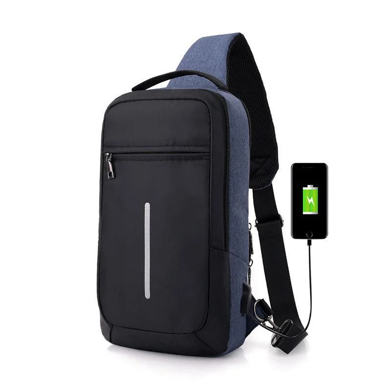 Anti-Theft USB Charging Chest Crossbody Bag -  - #tag1#