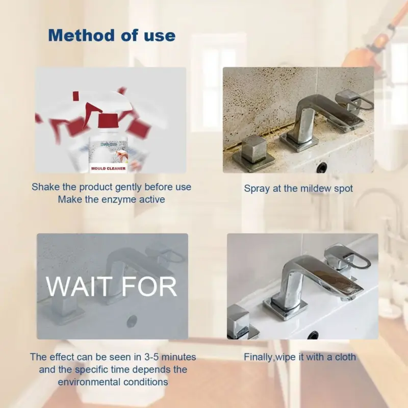 Anti mold spray for silicone joints disinfection deodorant tag1