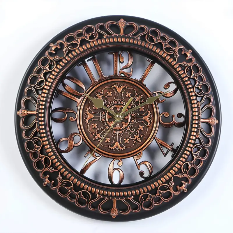 AntikeEleganzWanduhr KlassischesDesignmitCharmantenDetails2xlumina