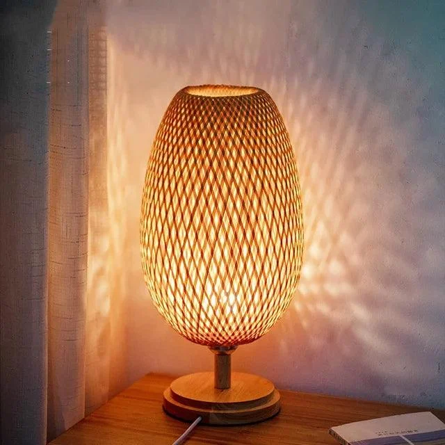 AntiqueBamboo - Vintage Bamboo Table Lamp -  - #tag1#