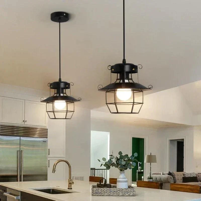 AntiqueCage - Industrial Hanging Ceiling Lamp -  - #tag1#