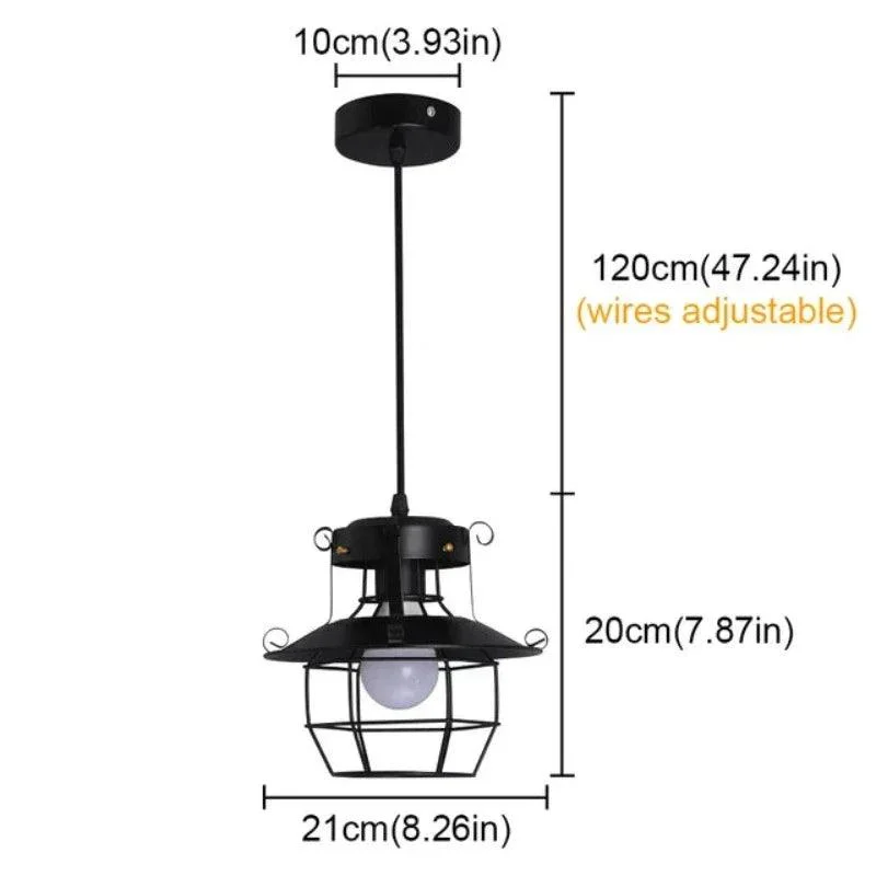 AntiqueCage - Industrial Hanging Ceiling Lamp -  - #tag1#