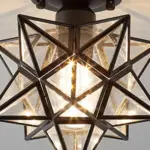 AntiqueStarMetalShadeSemiFlushMountCeilingLight-Homdiy_2 AntiqueStarMetalShadeSemiFlushMountCeilingLight Homdiy