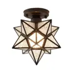 AntiqueStarMetalShadeSemiFlushMountCeilingLight-Homdiy_3 AntiqueStarMetalShadeSemiFlushMountCeilingLight Homdiy