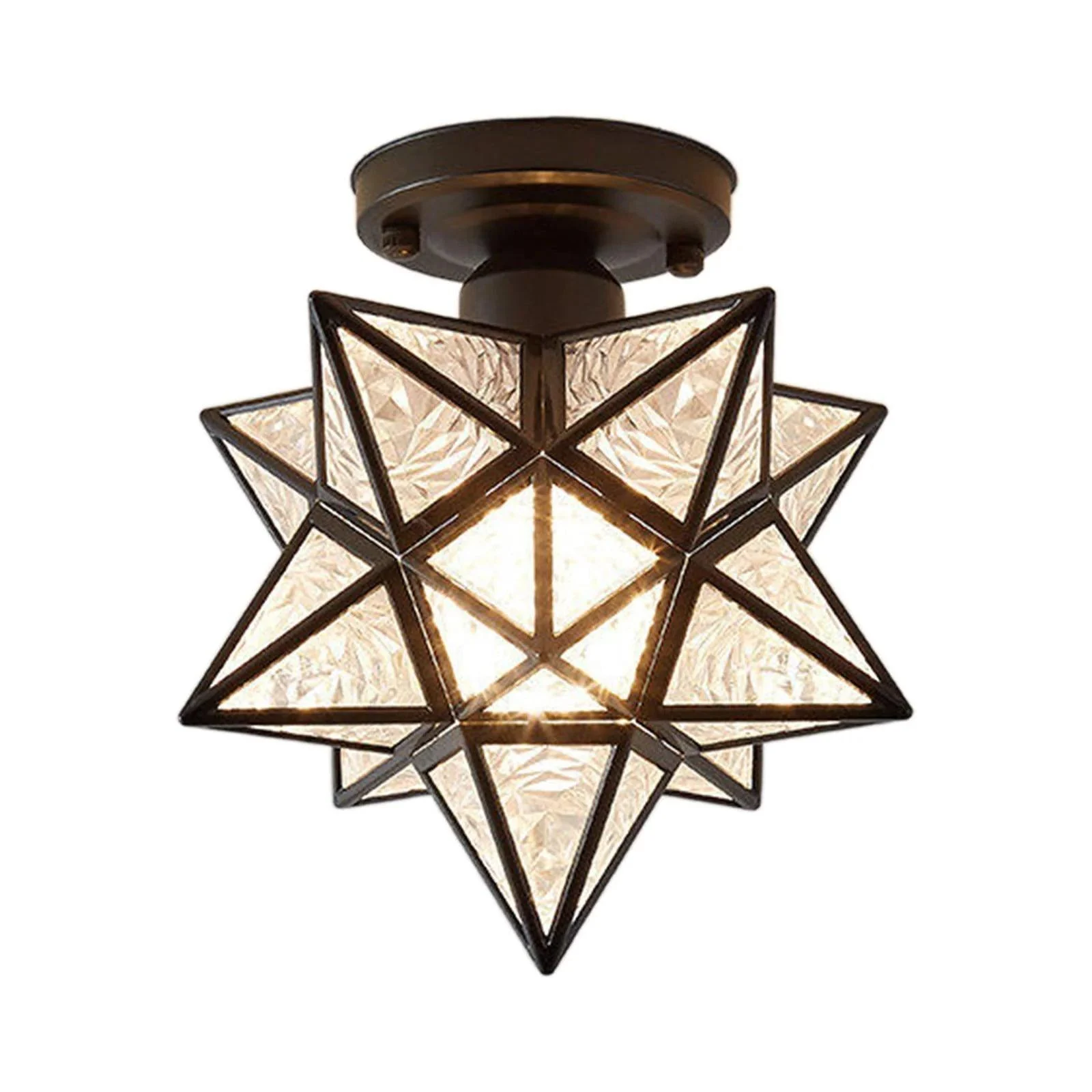 Antiquestarmetalshadesemiflushmountceilinglight Homdiy 3