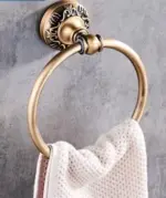 Antique Bronze Carved Bathroom Accessories Set Aluminum Bath Hardware Sets Towel Rack Paper holder Toilet Brush Holder tag1