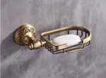 Antique Bronze Carved Bathroom Accessories Set Aluminum Bath Hardware Sets Towel Rack Paper holder Toilet Brush Holder tag1