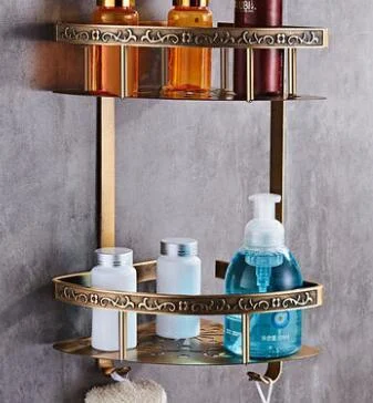 Antique Bronze Carved Bathroom Accessories Set Aluminum Bath Hardware Sets Towel Rack, Paper holder Toilet Brush Holder -  - #tag1#