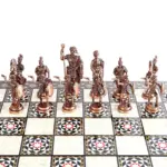 Antique Copper Rome Figures Chess Set Sculptures and Statues