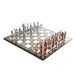 Antique Copper Rome Figures Chess Set Sculptures and Statues