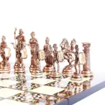 Antique Copper Rome Figures Chess Set Sculptures and Statues