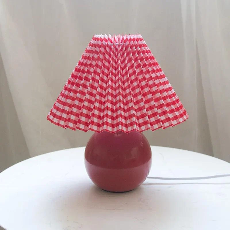 Antique Pleated - Vintage Table Lamp with Pleats -  - #tag1#