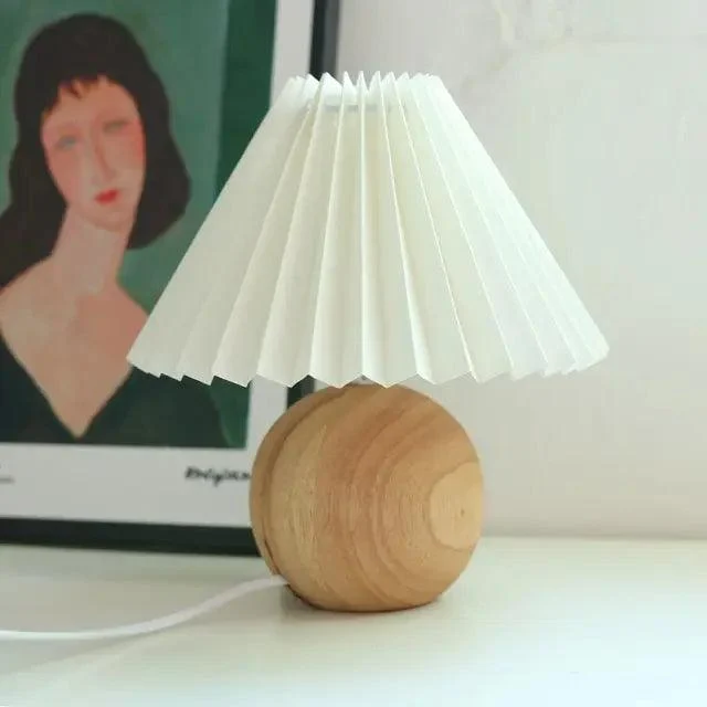 Antique Pleated - Vintage Table Lamp with Pleats -  - #tag1#