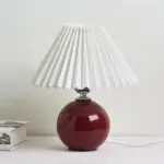 Antique Pleated Vintage Table Lamp with Pleats tag1