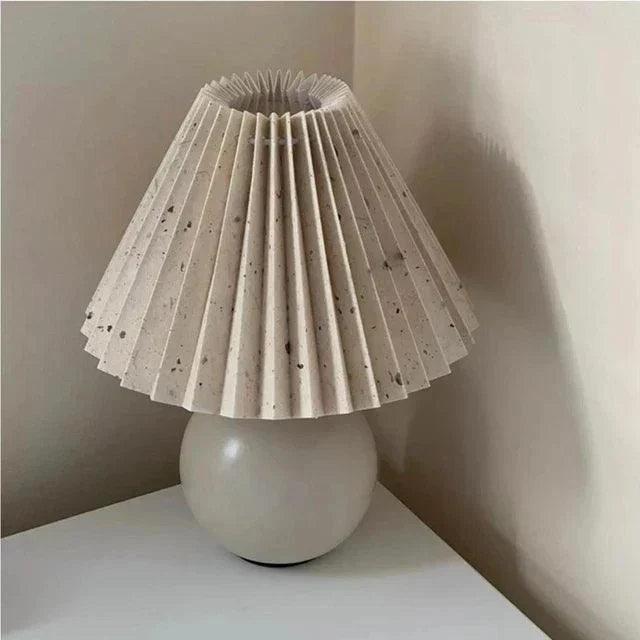 Antique Pleated - Vintage Table Lamp with Pleats -  - #tag1#