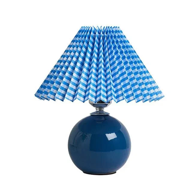 Antique Pleated - Vintage Table Lamp with Pleats -  - #tag1#