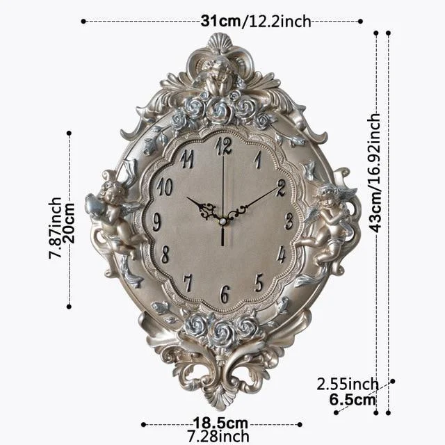 Antique Quartz Angel Wall Clock -  - #tag1#