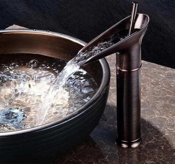 Antique Waterfall Bathroom Sink Faucet -  - #tag1#