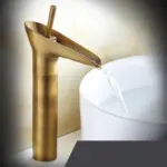 Antique Waterfall Bathroom Sink Faucet tag1