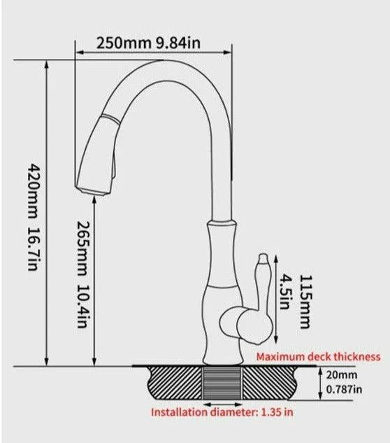 Anton - Pull-out Kitchen Faucet -  - #tag1#