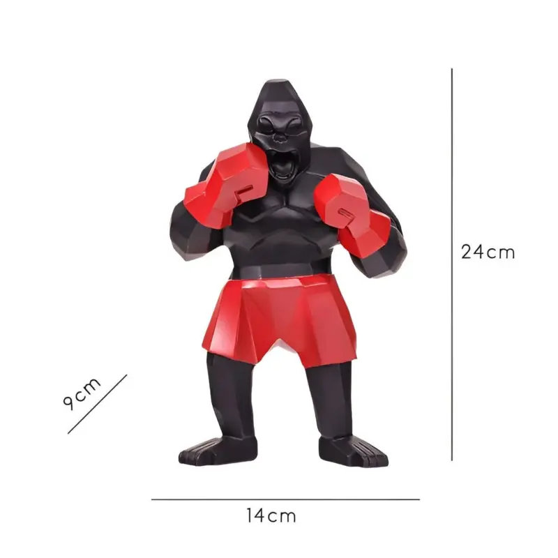 ApePunch Statue Boxing Ghost Gorilla Resin Decoration tag1
