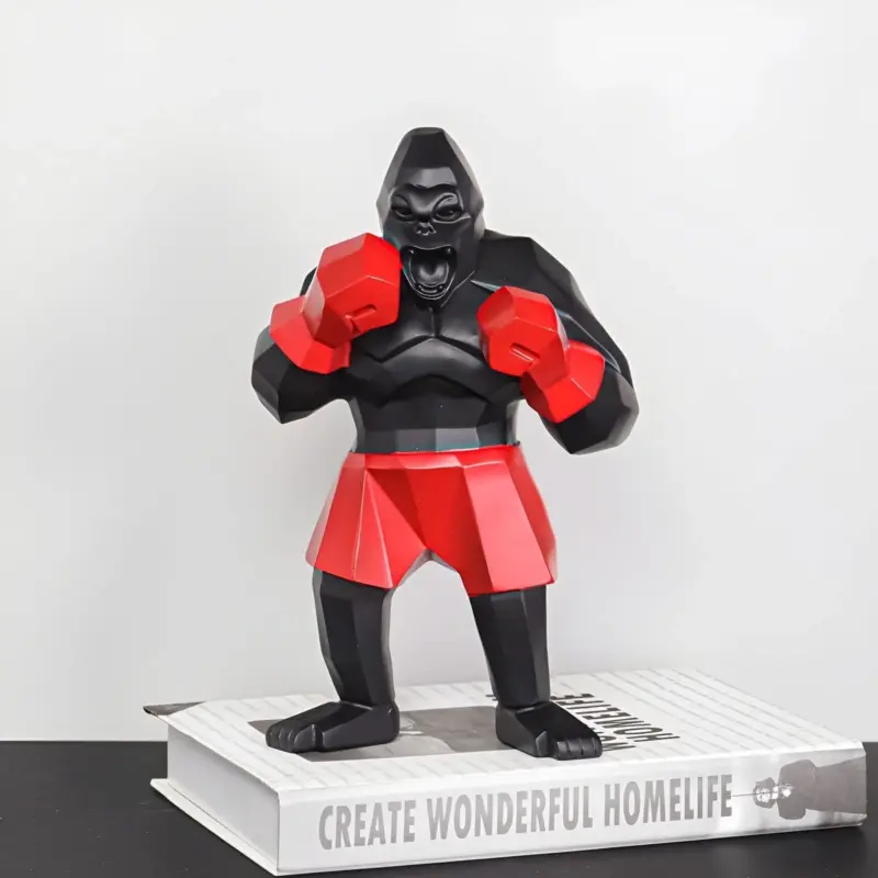 ApePunch Statue Boxing Ghost Gorilla Resin Decoration tag1
